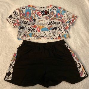 Two piece set multi color